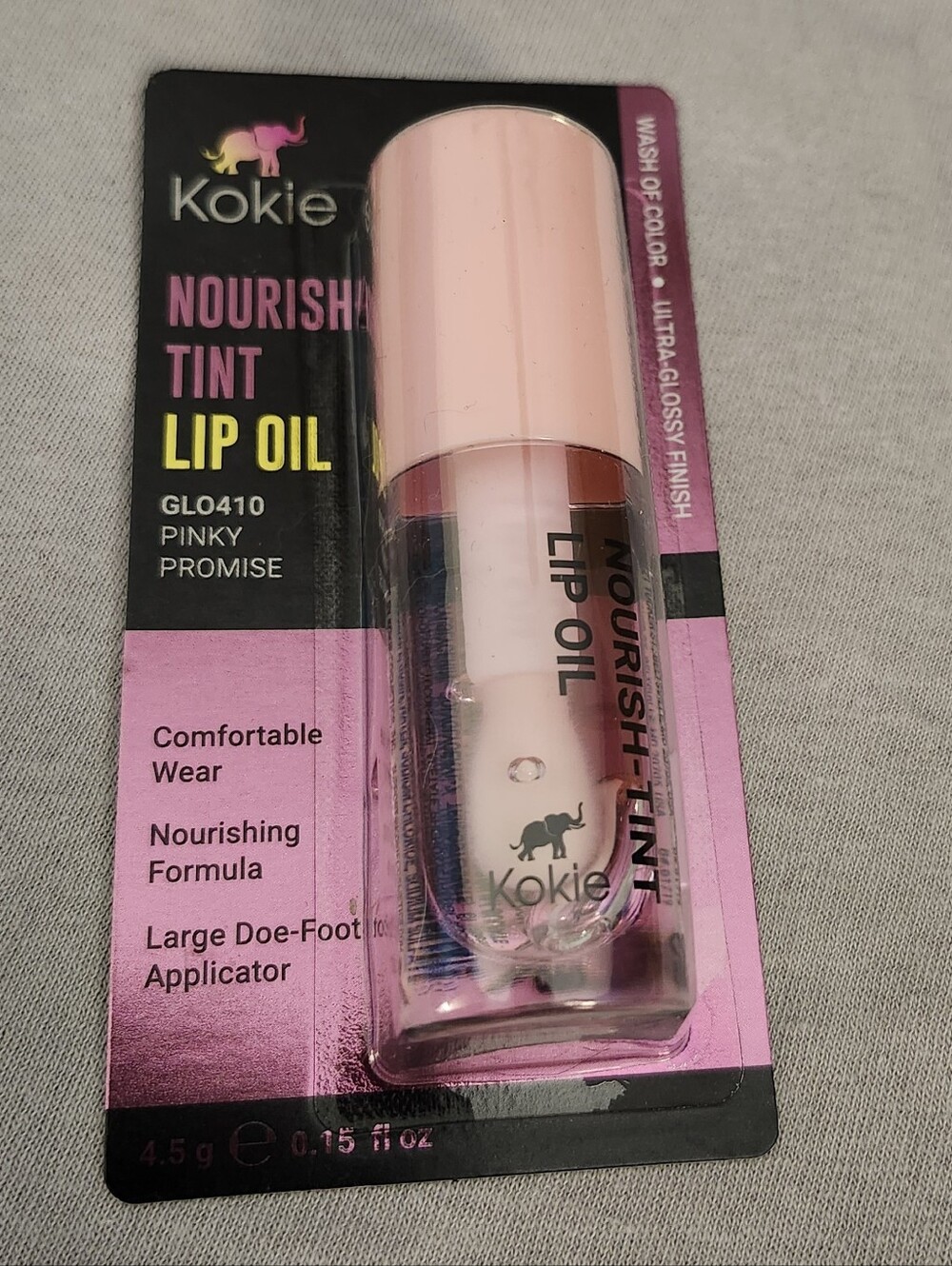 Kokie Nourish Tint Lip Oil - Pinky Promise